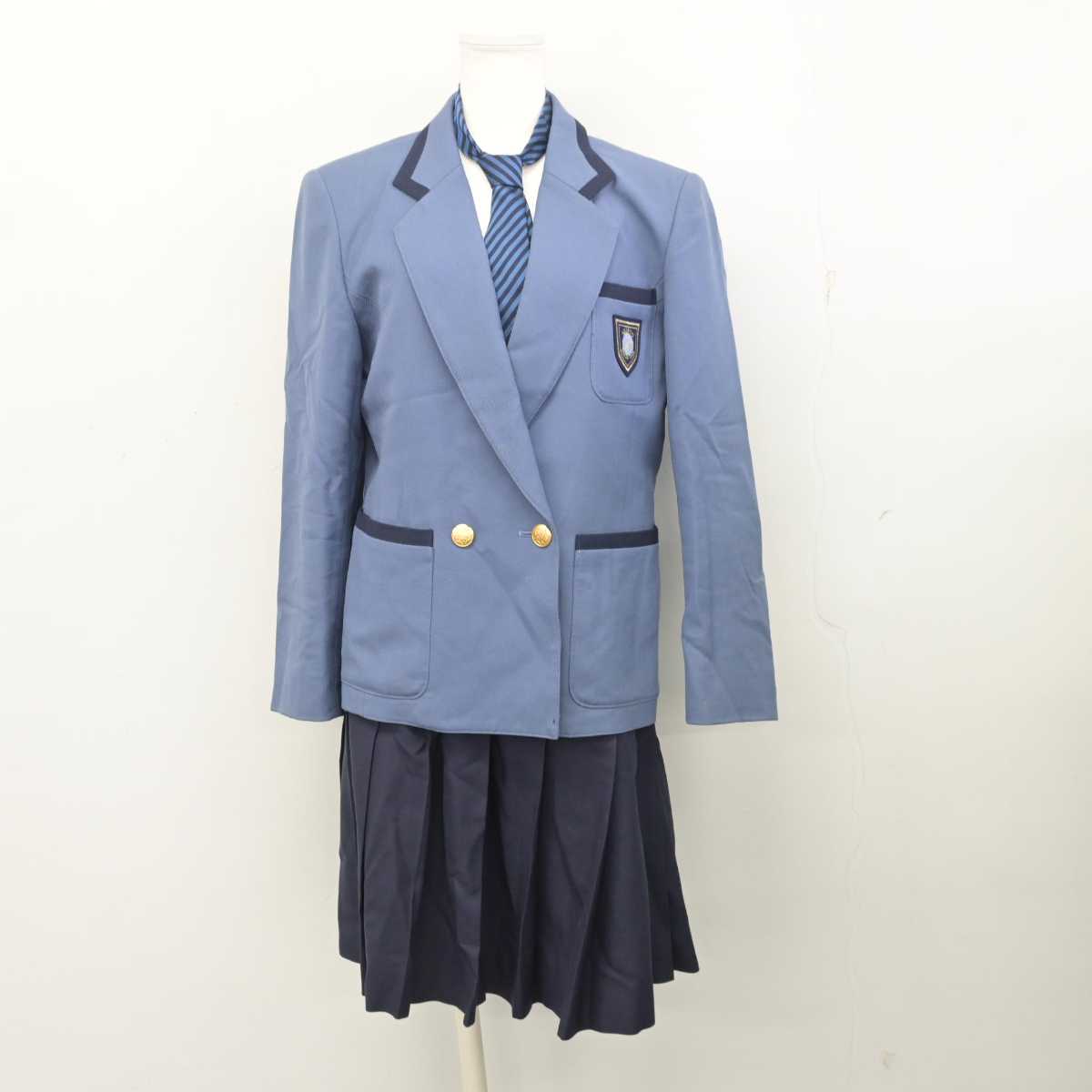 【中古】静岡県 静岡理工科大学 星陵中学校・高等学校 女子制服 4点 (ブレザー・ニット・スカート) sf081191