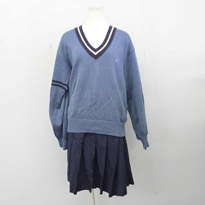 【中古】静岡県 静岡理工科大学 星陵中学校・高等学校 女子制服 4点 (ブレザー・ニット・スカート) sf081191