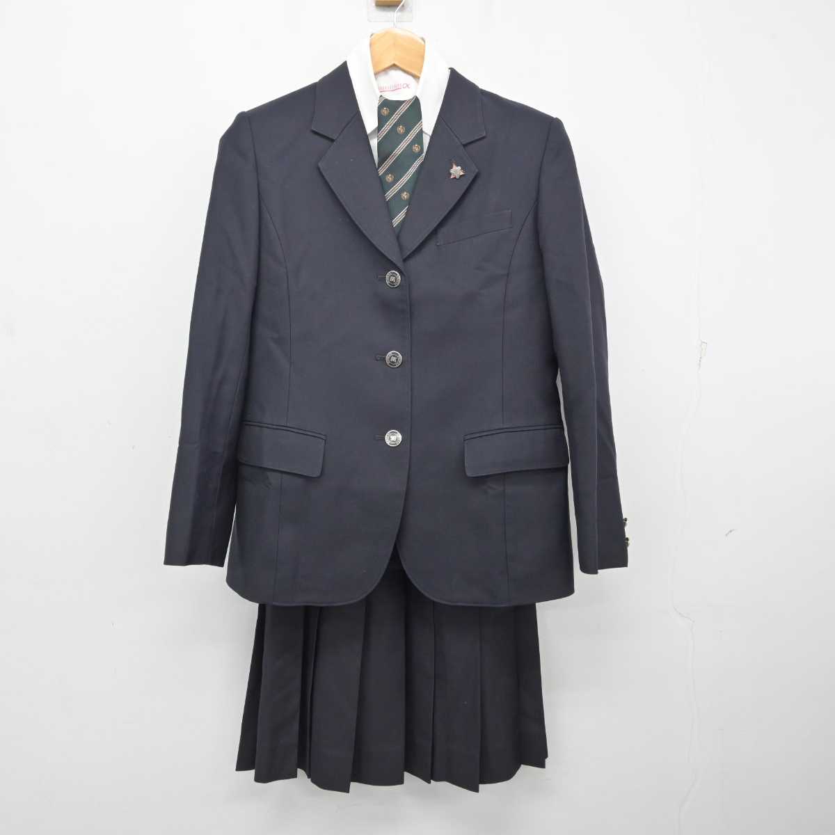 【中古】東京都 清瀬高等学校 女子制服 5点 (ブレザー・シャツ・スカート) sf081208