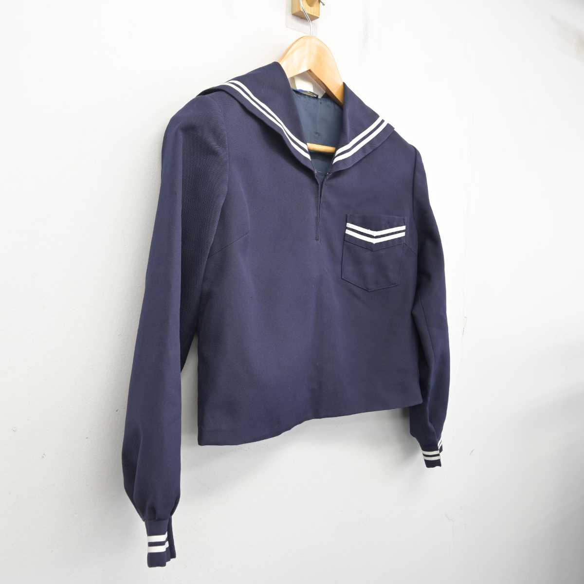 【中古】岡山県 総社西中学校 女子制服 1点 (セーラー服) sf081216