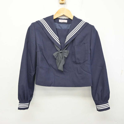 【中古】熊本県 米野岳中学校 女子制服 3点 (セーラー服・ジャンパースカート) sf081236