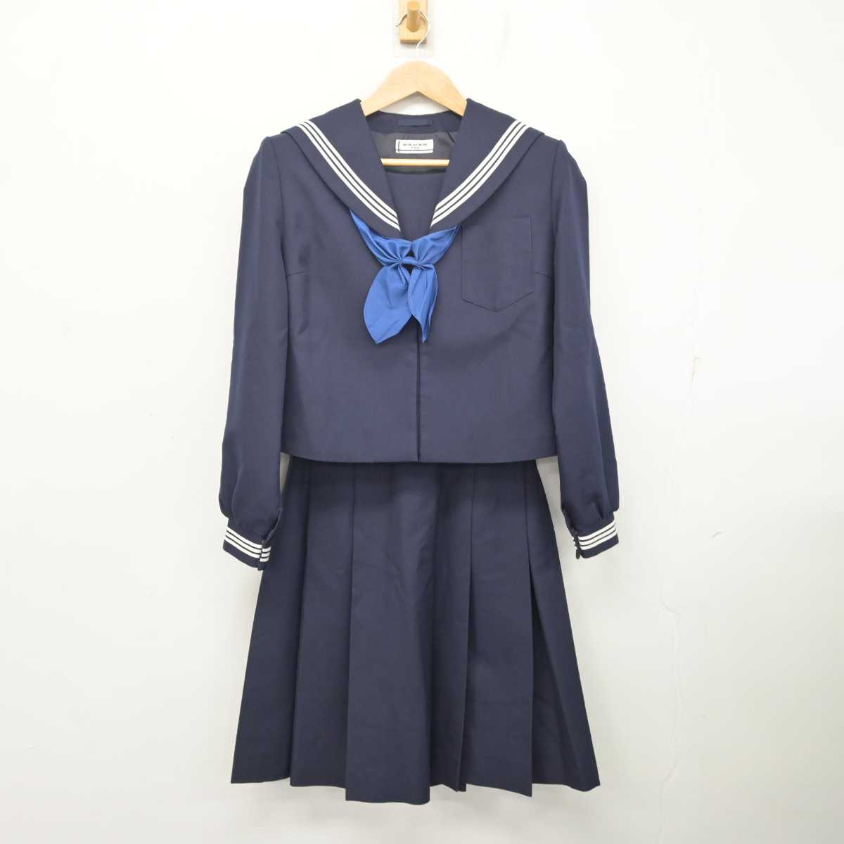 【中古】福島 郡山第六中学校 女子制服 3点 (セーラー服・スカート) sf081321