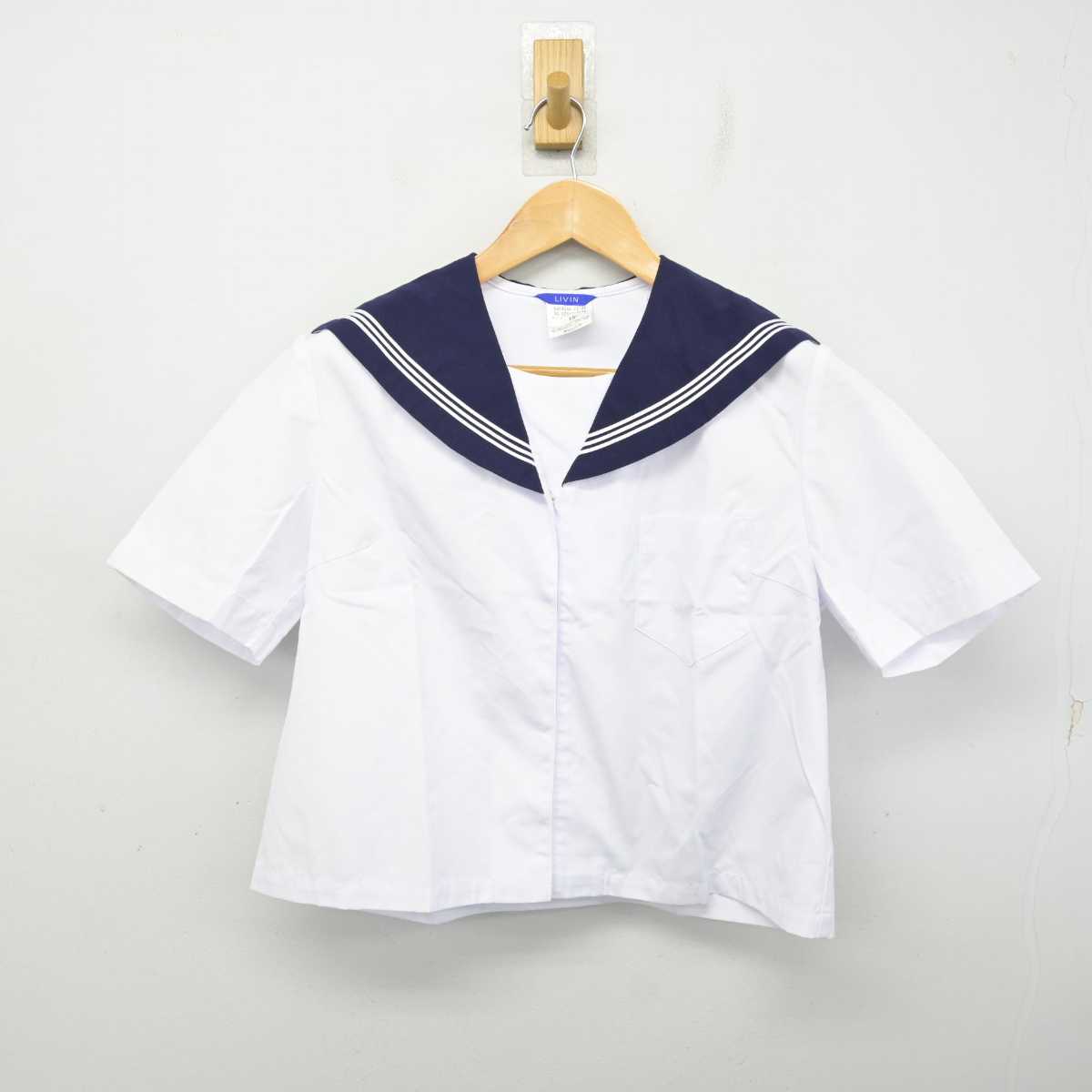 【中古】福島県 郡山第六中学校 女子制服 2点 (セーラー服) sf081322