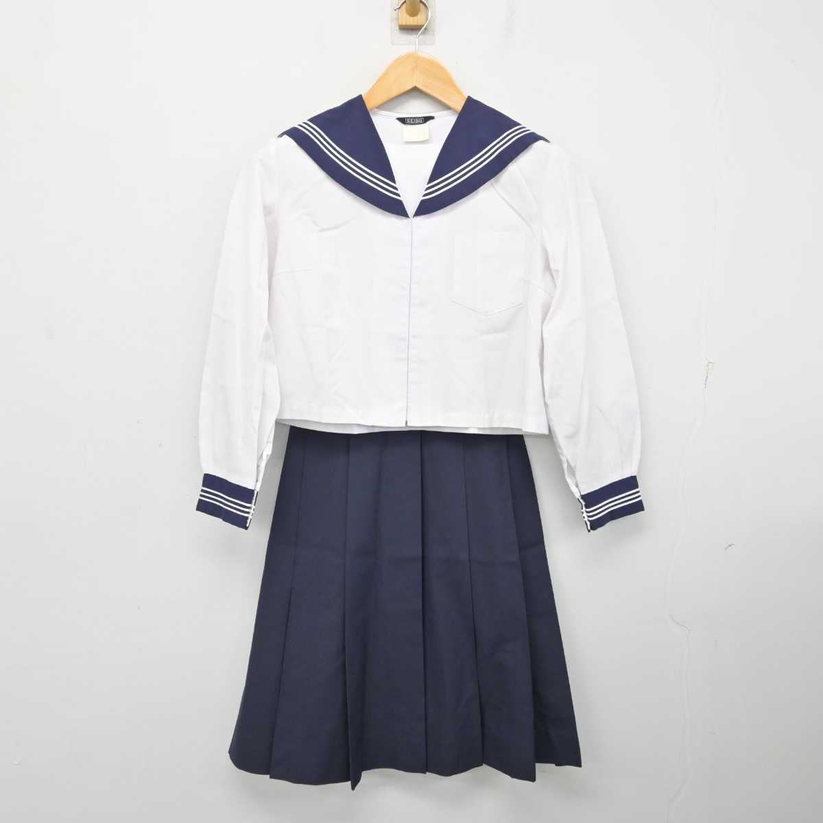 【中古】福島県 郡山第六中学校 女子制服 3点 (セーラー服・スカート) sf081323