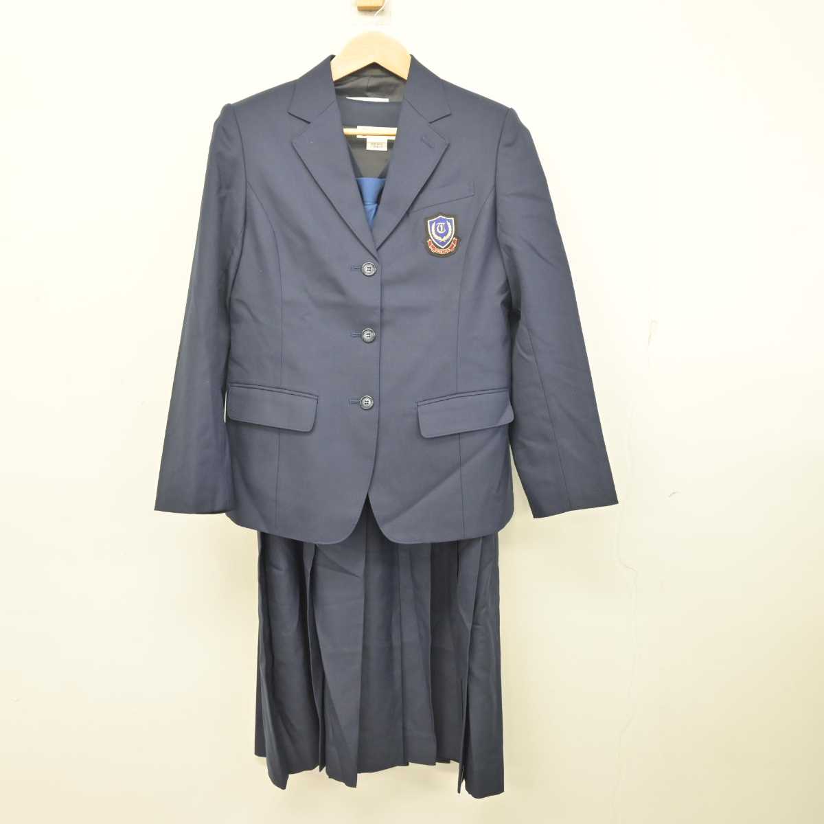 【中古】神奈川県 田奈中学校 女子制服 3点 (ブレザー・ジャンパースカート) sf081343