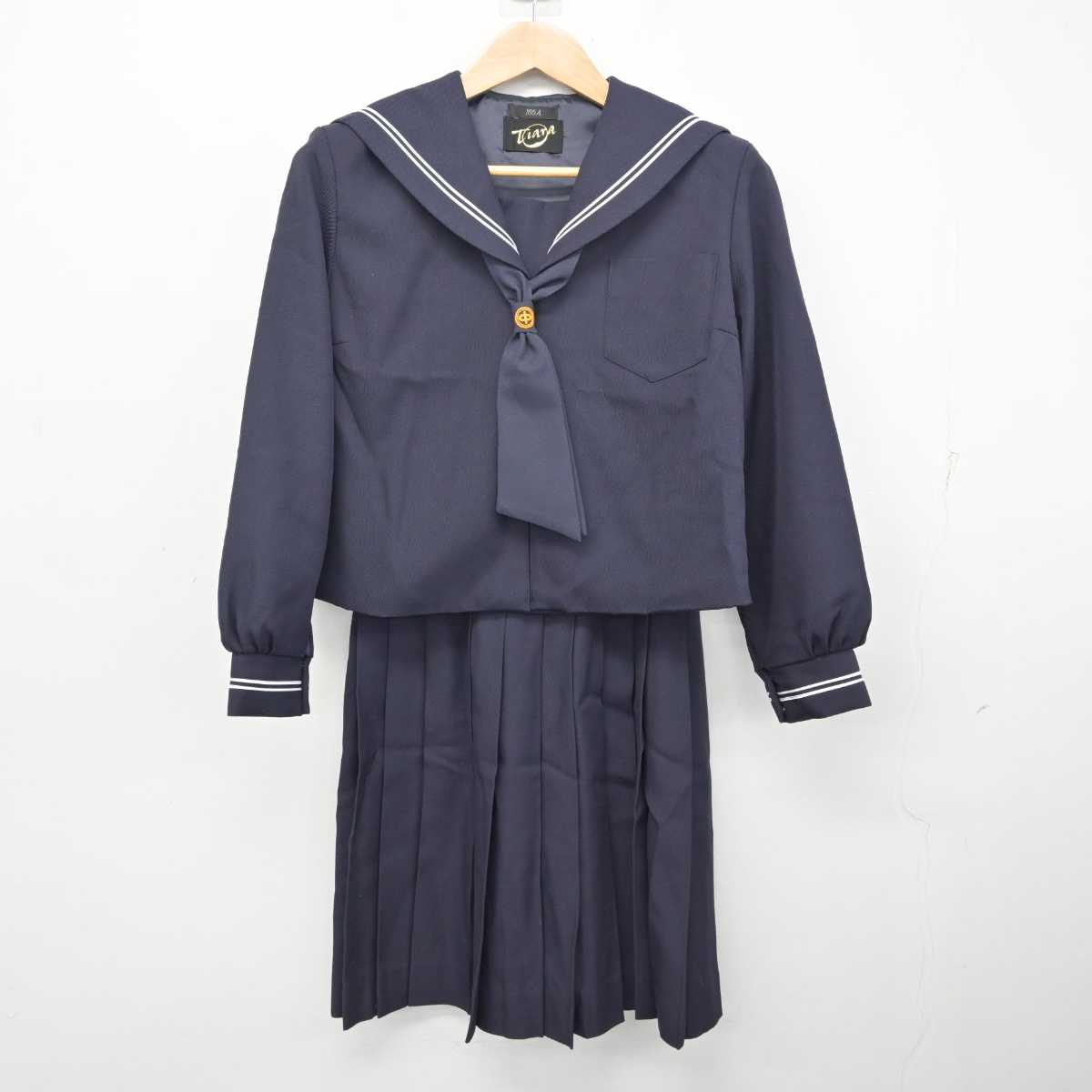 【中古】福井県 成和中学校 女子制服 3点 (セーラー服・スカート) sf081346