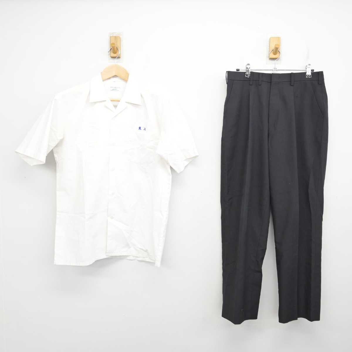 【中古】熊本県 熊本工業高等学校 男子制服 2点 (シャツ・ズボン) sf081360