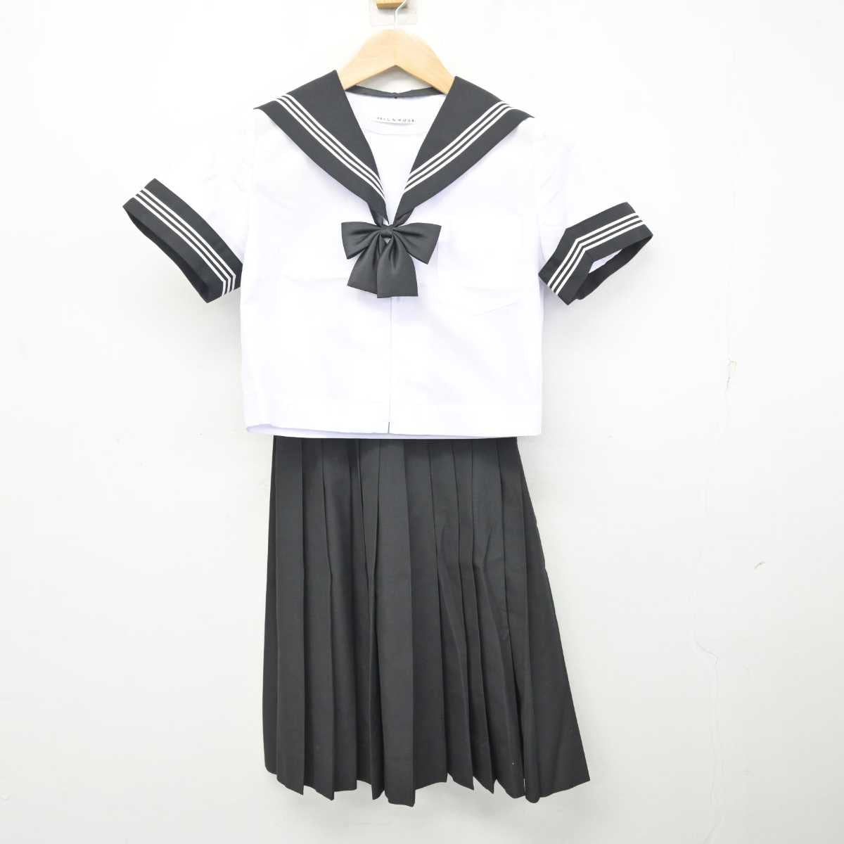 【中古】静岡県 函南中学校 女子制服 4点 (セーラー服・スカート) sf081369