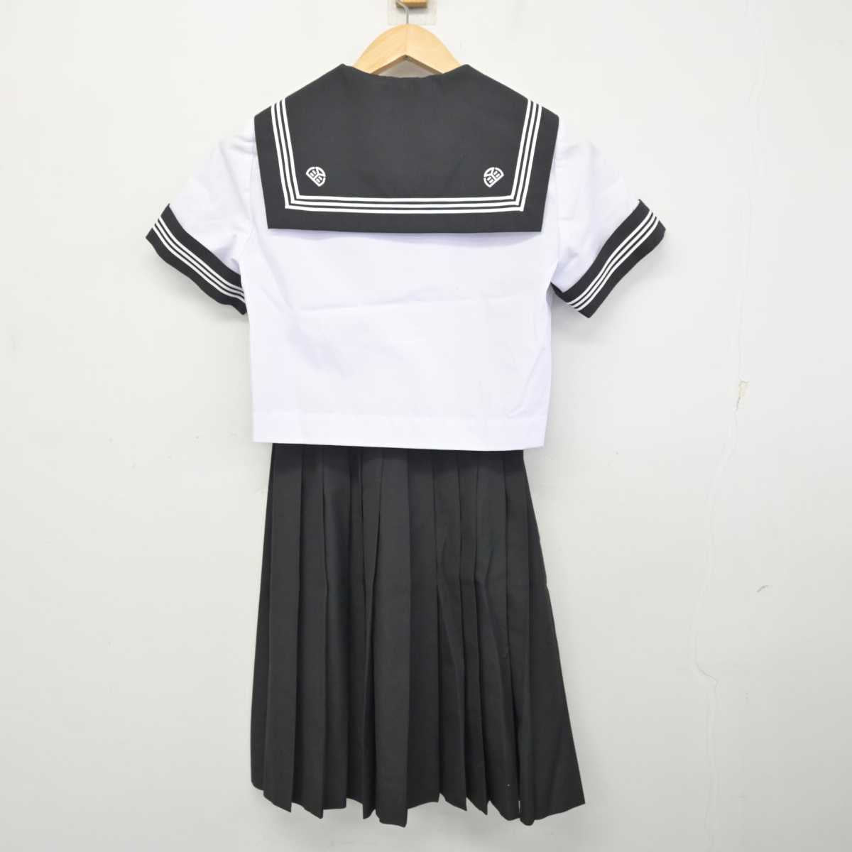 【中古】静岡県 函南中学校 女子制服 4点 (セーラー服・スカート) sf081369