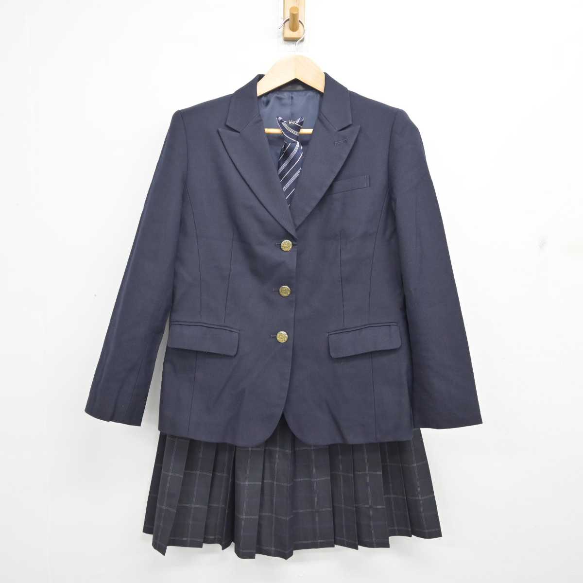 【中古】東京都 大妻中野高等学校 女子制服 4点 (ブレザー・スカート) sf081377