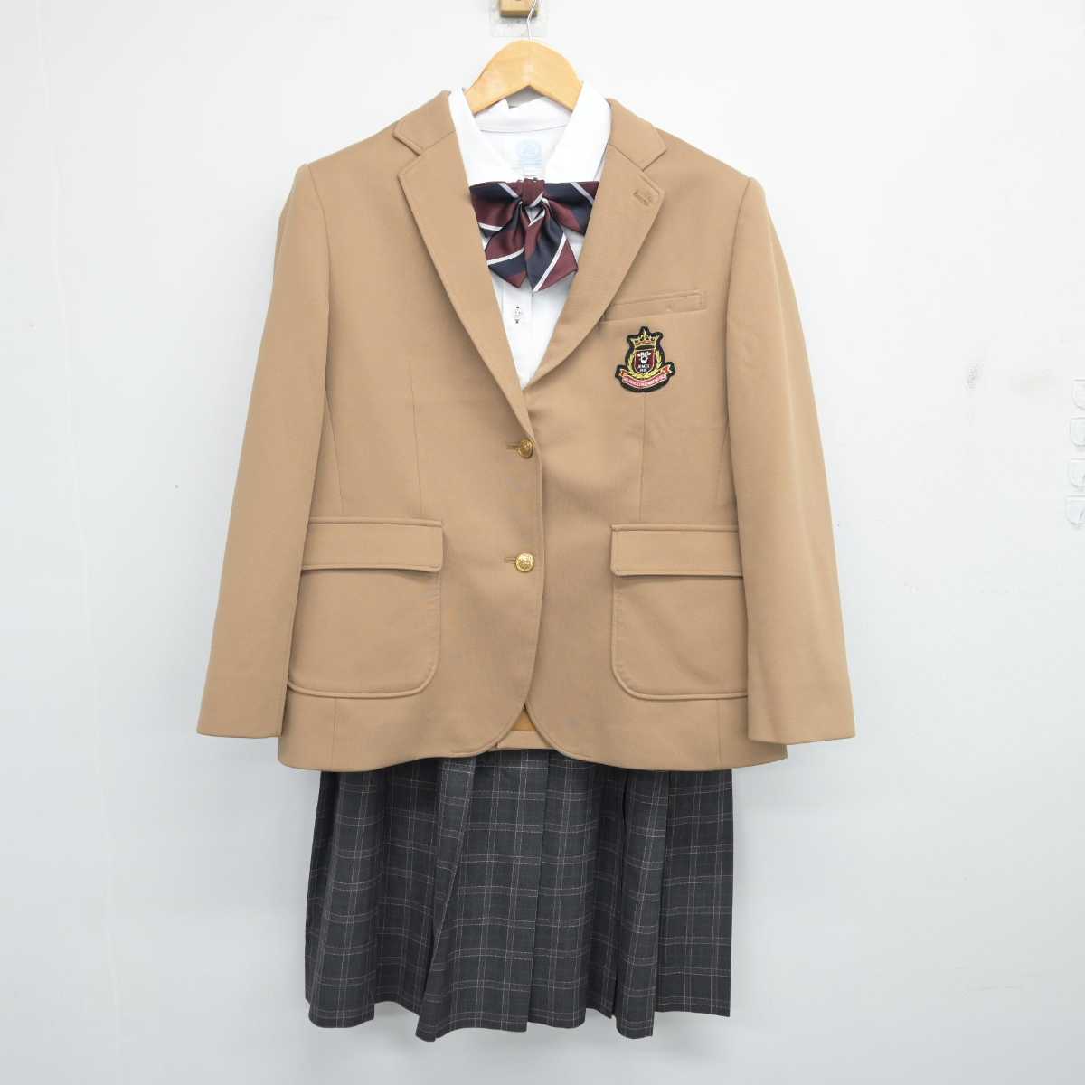 【中古】愛知県 安城農林高等学校 女子制服 4点 (ブレザー・シャツ・スカート) sf081387