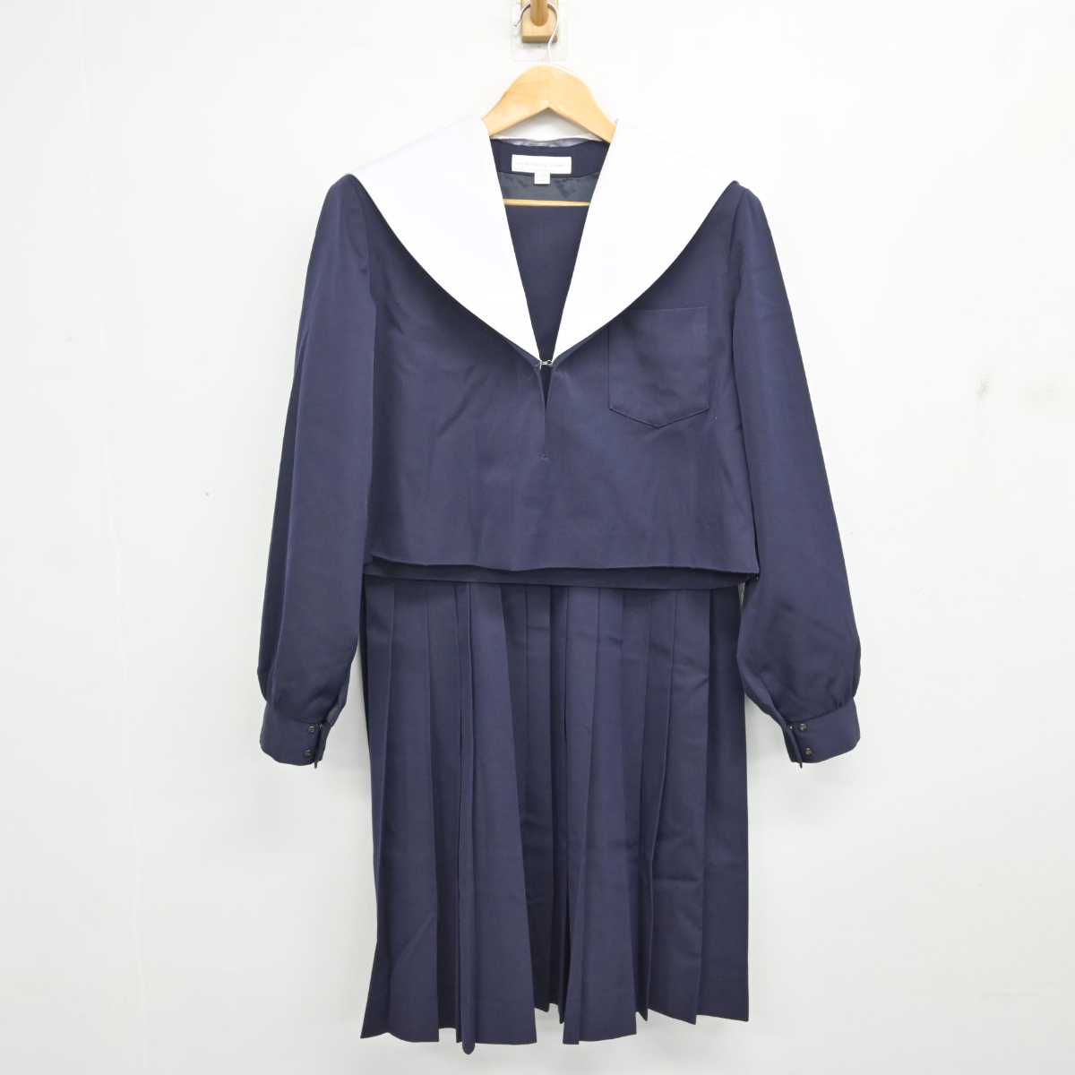 【中古】愛知県 安城西中学校 女子制服 2点 (セーラー服・スカート) sf081391