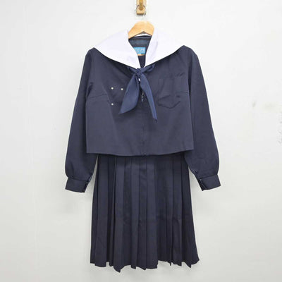 【中古】愛知県 安城西中学校 女子制服 3点 (セーラー服・スカート) sf081392