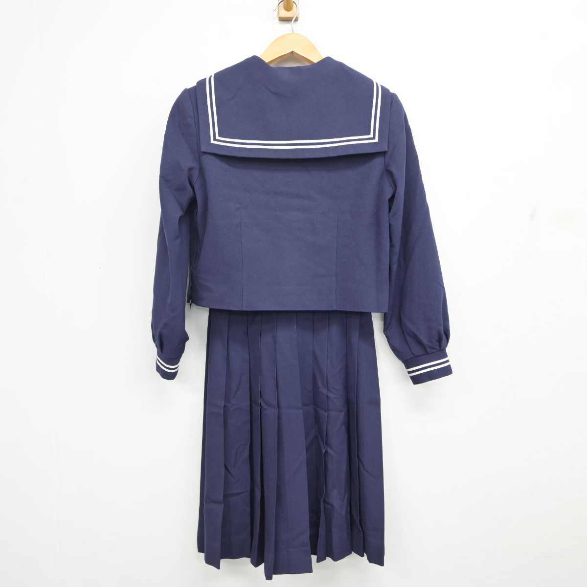 【中古】栃木県 壬生中学校 女子制服 3点 (セーラー服・スカート) sf081406