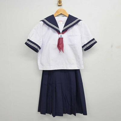 【中古】栃木県 壬生中学校 女子制服 4点 (セーラー服・スカート) sf081407