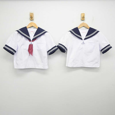 【中古】栃木県 壬生中学校 女子制服 4点 (セーラー服・スカート) sf081407