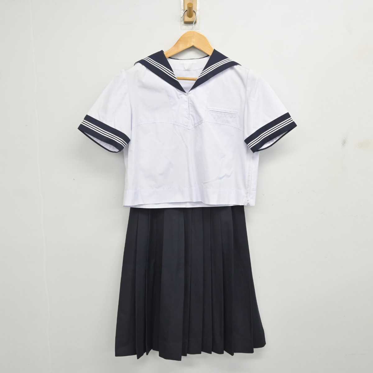 【中古】東京都 豊島岡女子学園中学校 女子制服 2点 (セーラー服・スカート) sf081413