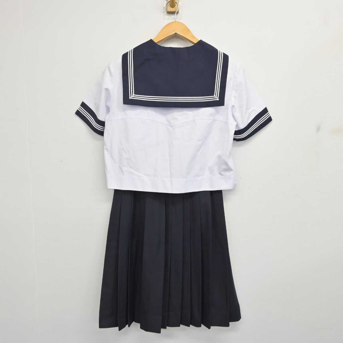 【中古】東京都 豊島岡女子学園中学校 女子制服 2点 (セーラー服・スカート) sf081413