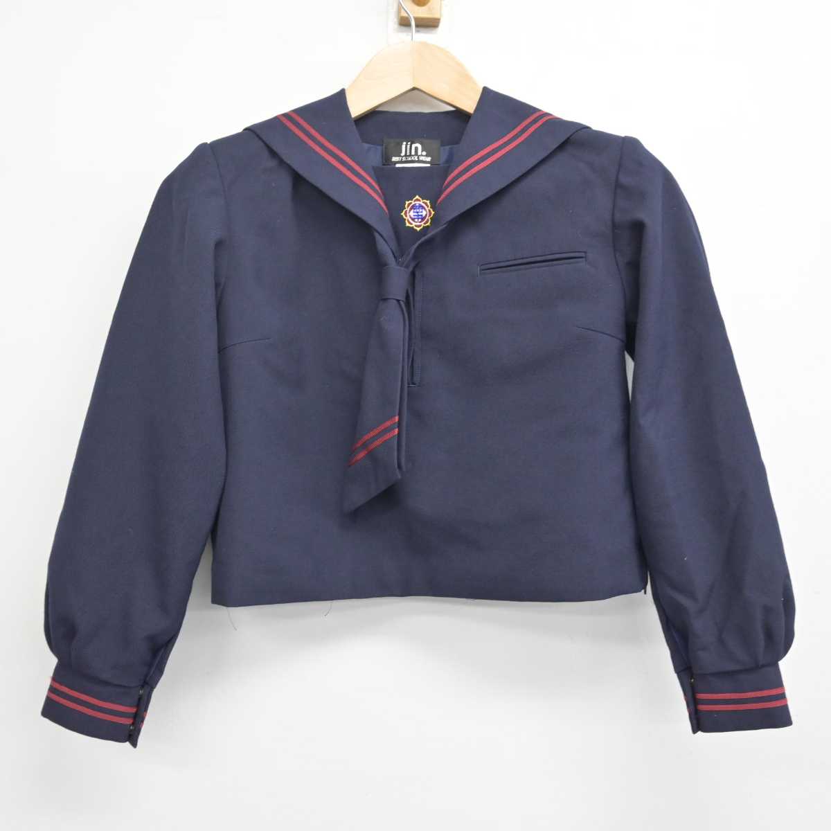 【中古】群馬県 太田市立西中学校 女子制服 4点 (セーラー服・ベスト) sf081433