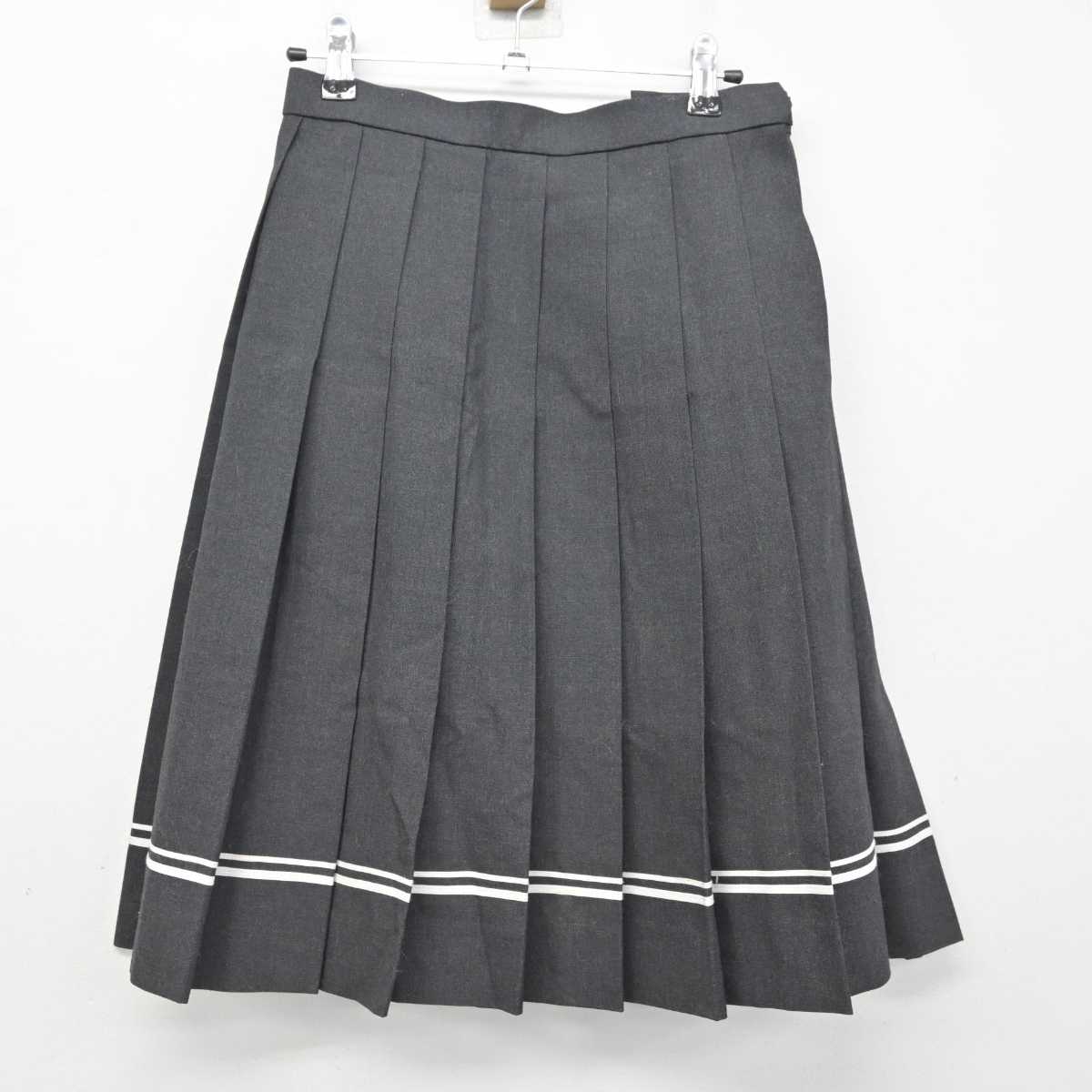 【中古】広島県 銀河学院高等学校 女子制服 3点 (ニットベスト・シャツ・スカート) sf081438