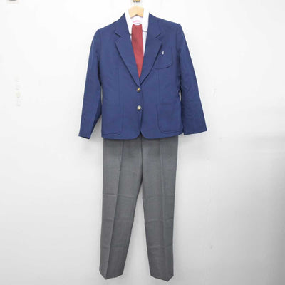 【中古】富山県 雄峰高等学校 女子制服 4点 (ブレザー・シャツ・ズボン) sf081443