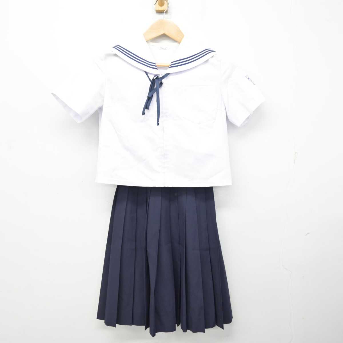 【中古】富山県 堀川中学校 女子制服 5点 (セーラー服・セーラー服・スカート) sf081460