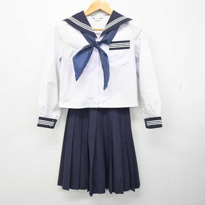 【中古】富山県 堀川中学校 女子制服 5点 (セーラー服・セーラー服・スカート) sf081460