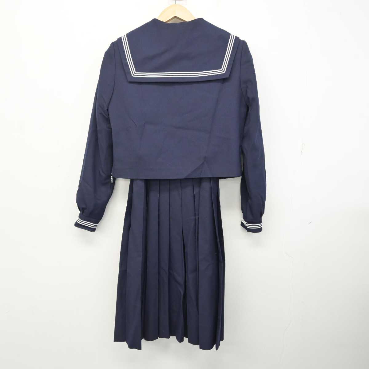 【中古】福岡県 大野中学校 女子制服 2点 (セーラー服・ジャンパースカート) sf081473