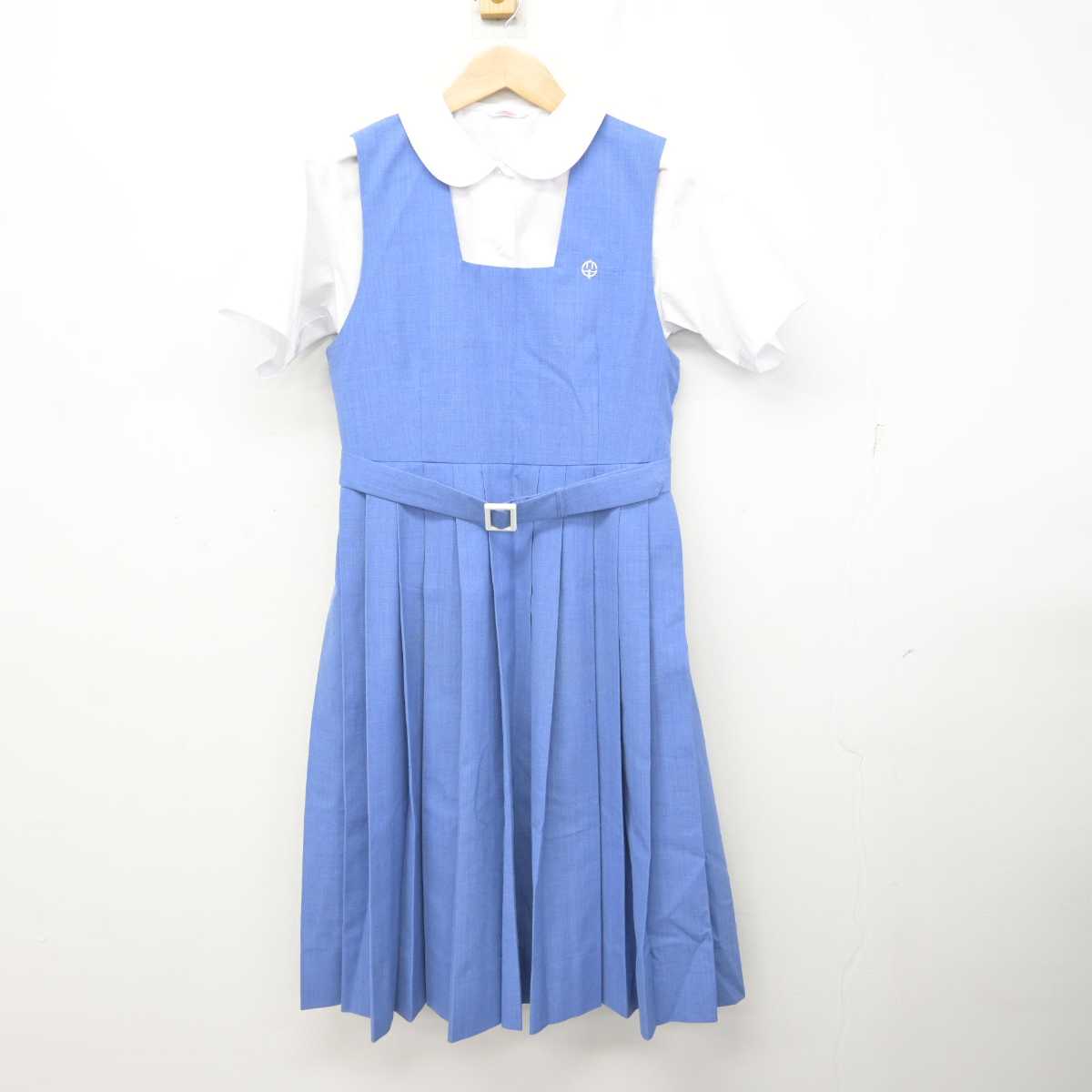 【中古】福岡県 大野中学校 女子制服 2点 (シャツ・ジャンパースカート) sf081474