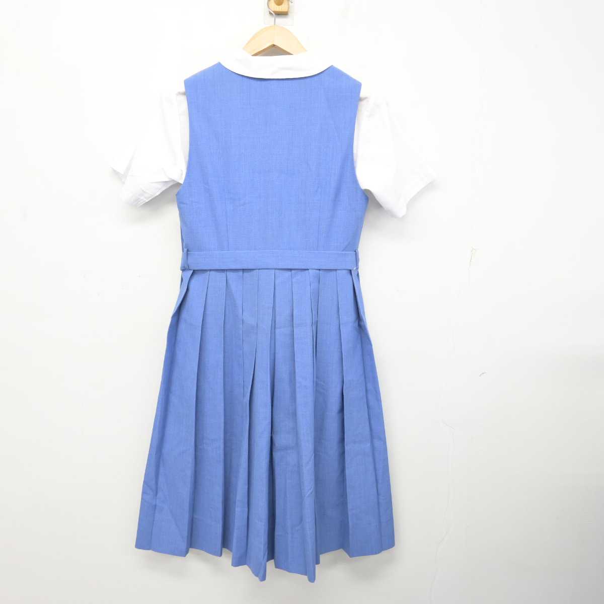 【中古】福岡県 大野中学校 女子制服 2点 (シャツ・ジャンパースカート) sf081474