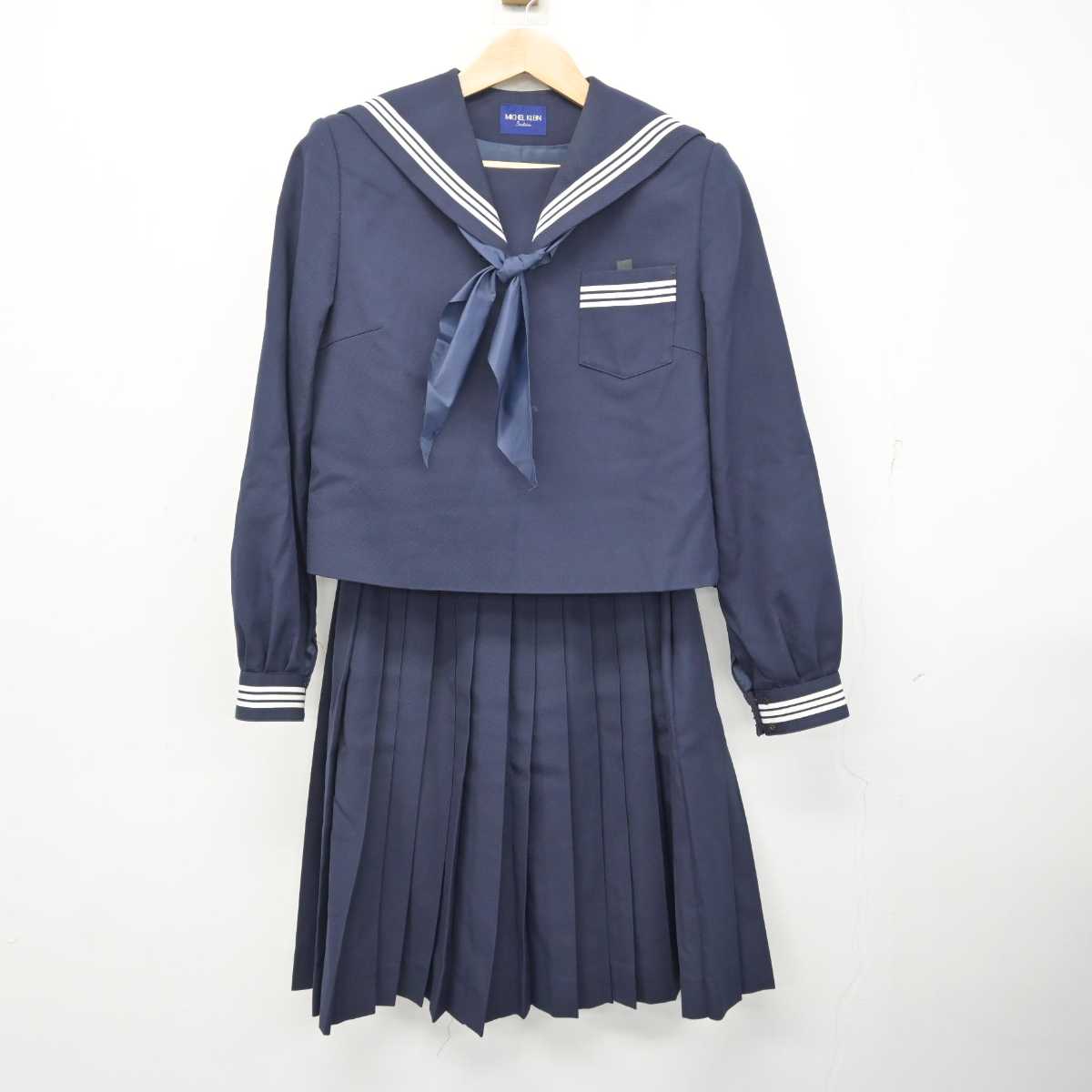 【中古】兵庫県 龍野東中学校 女子制服 3点 (セーラー服・スカート) sf081488