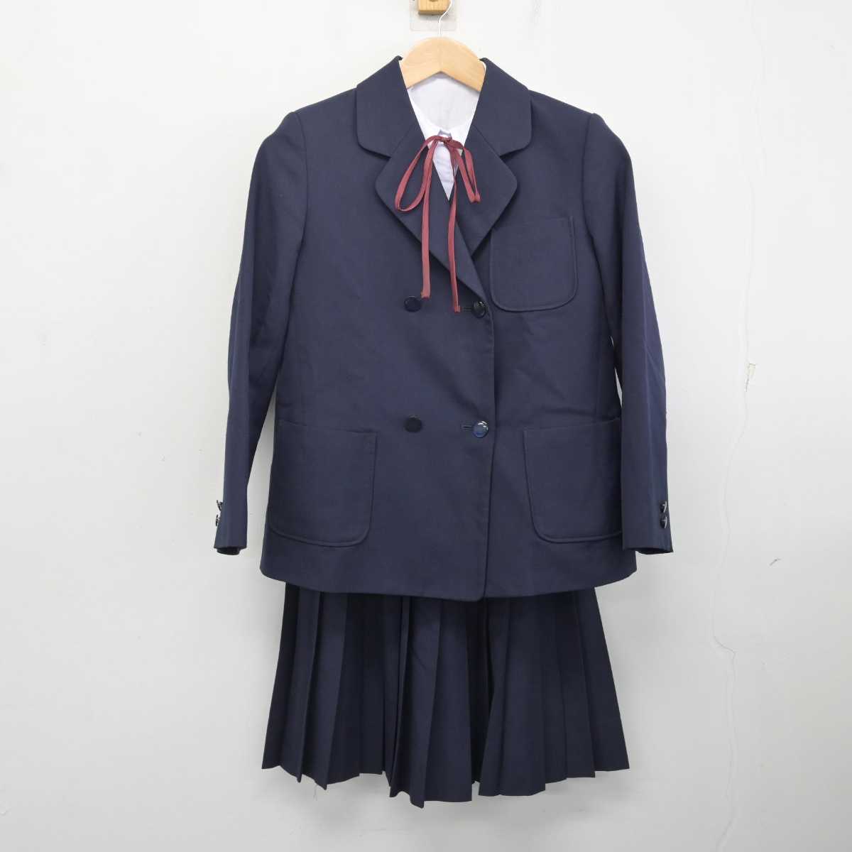 【中古】兵庫県 社中学校 女子制服 5点 (ブレザー・ベスト・シャツ・スカート) sf081497