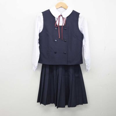 【中古】兵庫県 社中学校 女子制服 5点 (ブレザー・ベスト・シャツ・スカート) sf081497