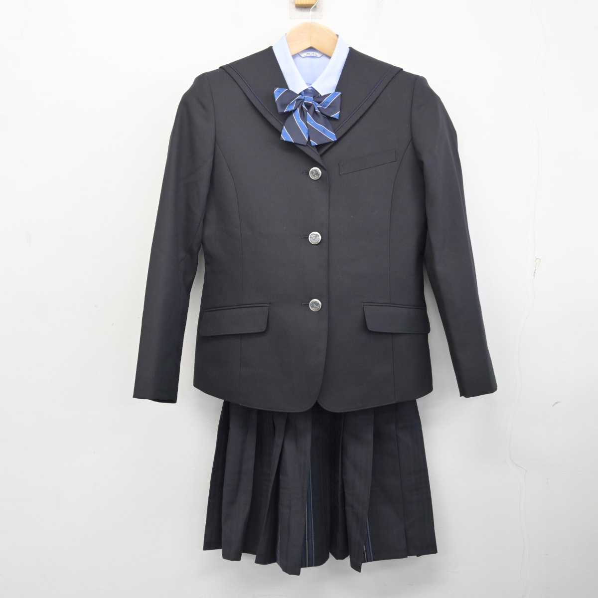 【中古】埼玉県 川口市立高等学校 女子制服 4点 (ブレザー・シャツ・スカート) sf081506