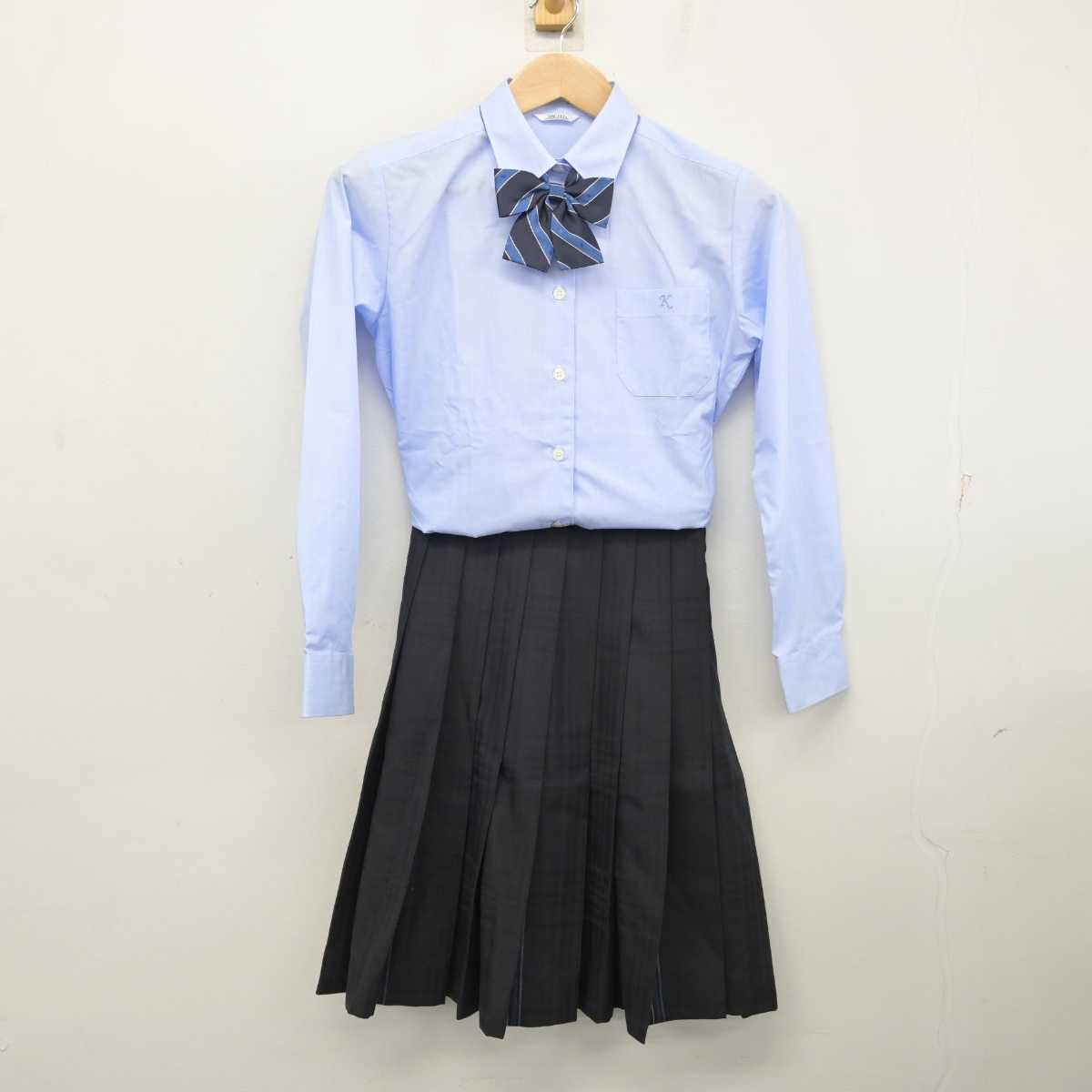 【中古】埼玉県 川口市立高等学校 女子制服 4点 (ブレザー・シャツ・スカート) sf081506