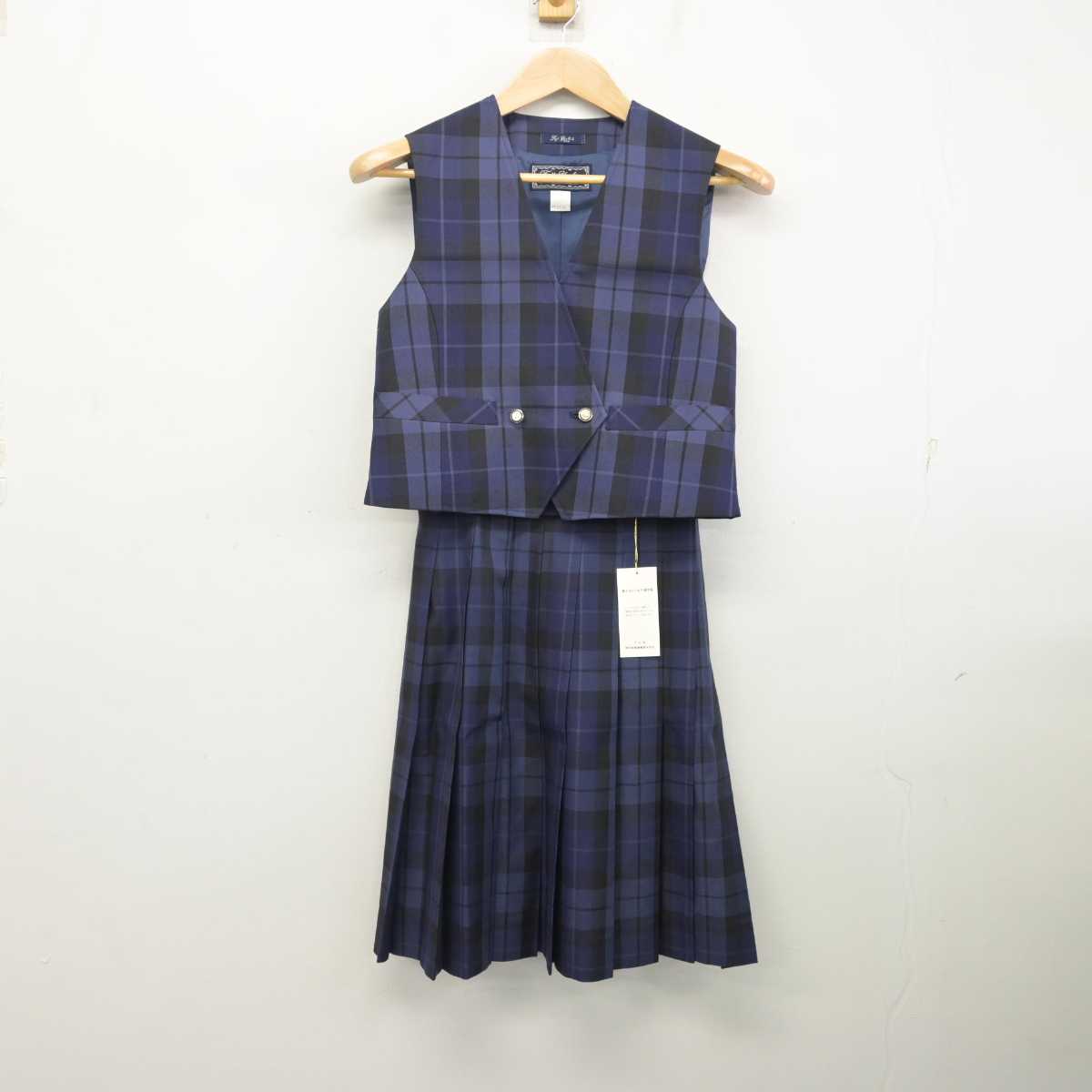 【中古】宮崎県 延岡東高等学校 女子制服 4点 (ブレザー・ベスト・スカート) sf081508