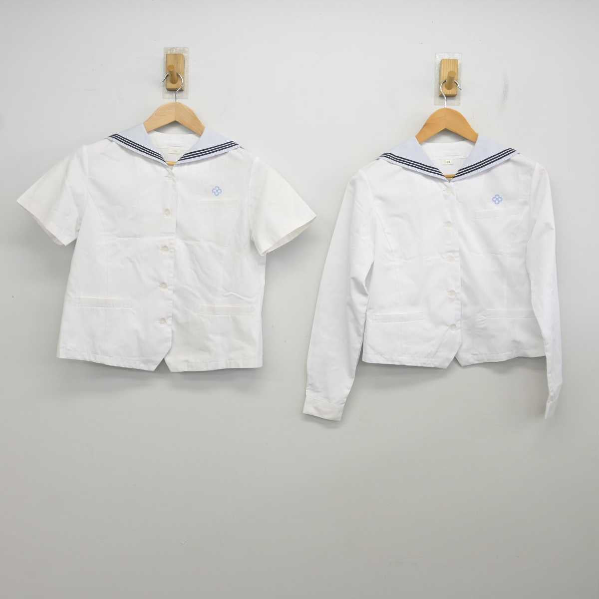 【中古】長崎県 活水中学校・高等学校 女子制服 3点 (ブラウス・ブラウス) sf081516