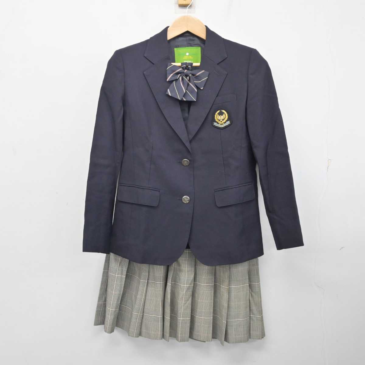 【中古】山梨県 日本大学明誠高等学校 女子制服 5点 (ブレザー・ニット・スカート) sf081519