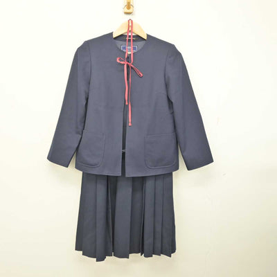 【中古】埼玉県 谷塚中学校 女子制服 3点 (ブレザー・ジャンパースカート) sf081524