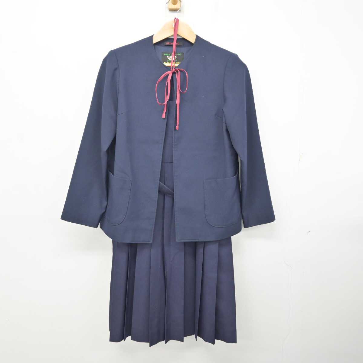 【中古】埼玉県 谷塚中学校 女子制服 3点 (ブレザー・ジャンパースカート) sf081528