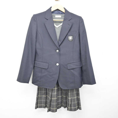 【中古】奈良県 富雄中学校 女子制服 4点 (ブレザー・ニット・スカート) sf081533