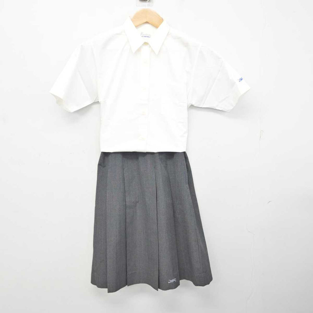 【中古】広島県 舟入高等学校 女子制服 3点 (ニットベスト・シャツ・スカート) sf081543