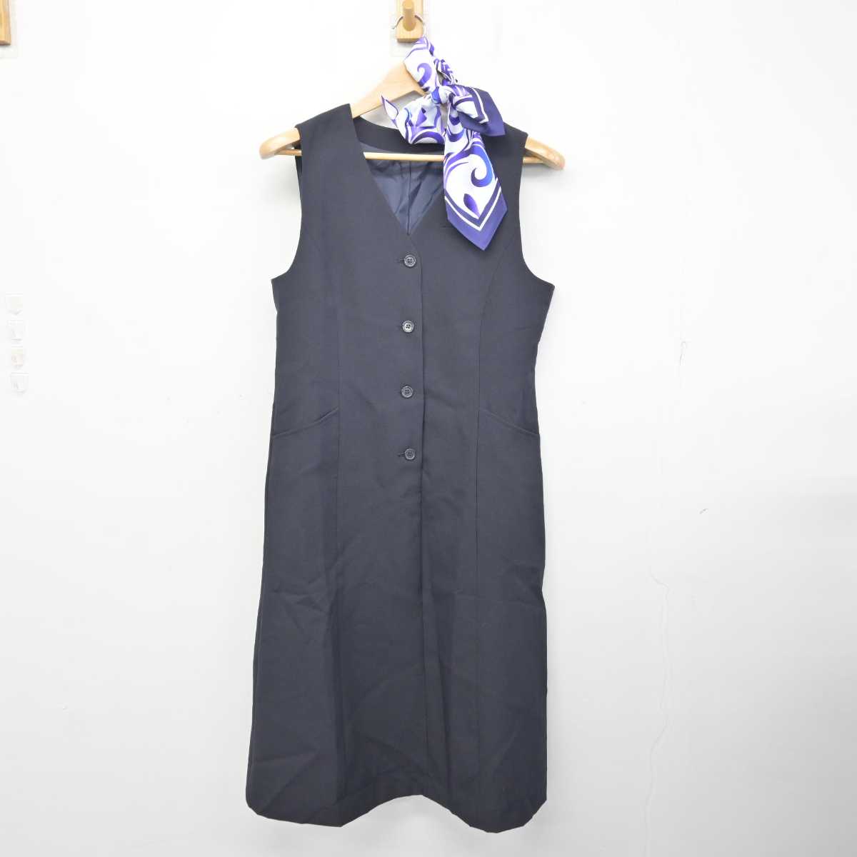 【中古】 事務服 女子制服 2点 (ジャンパースカート) sf081555