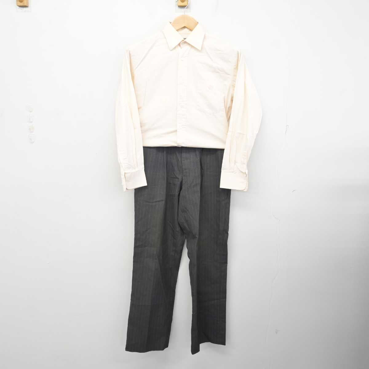 【中古】東京都 日出高等学校 男子制服 3点 (ニットベスト・シャツ・ズボン) sf081559