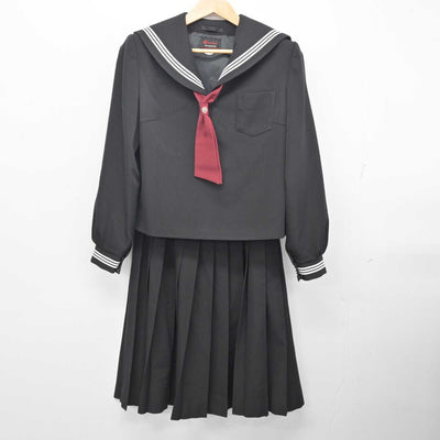 【中古】福井県 小浜中学校 女子制服 4点 (セーラー服・スカート) sf081584