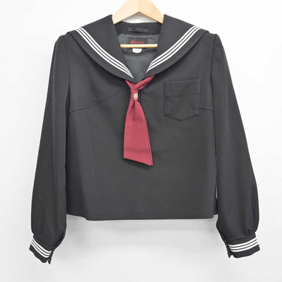 【中古】福井県 小浜中学校 女子制服 4点 (セーラー服・スカート) sf081584