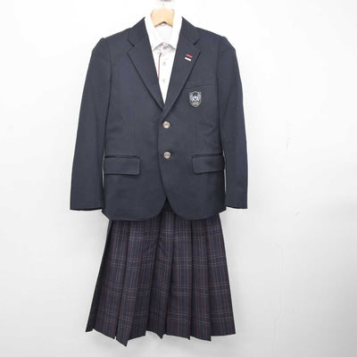 【中古】佐賀県 唐津市立第一中学校 女子制服 4点 (ブレザー・ニット・シャツ・スカート) sf081597