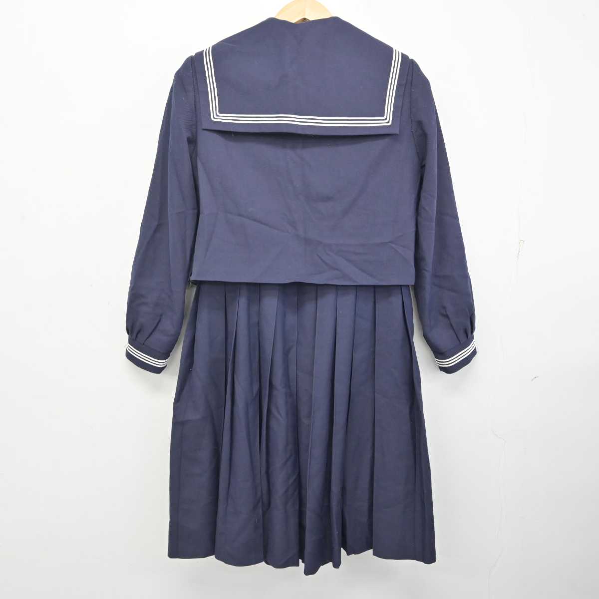 【中古】福岡県 玄洋中学校 女子制服 3点 (セーラー服・ジャンパースカート) sf081608