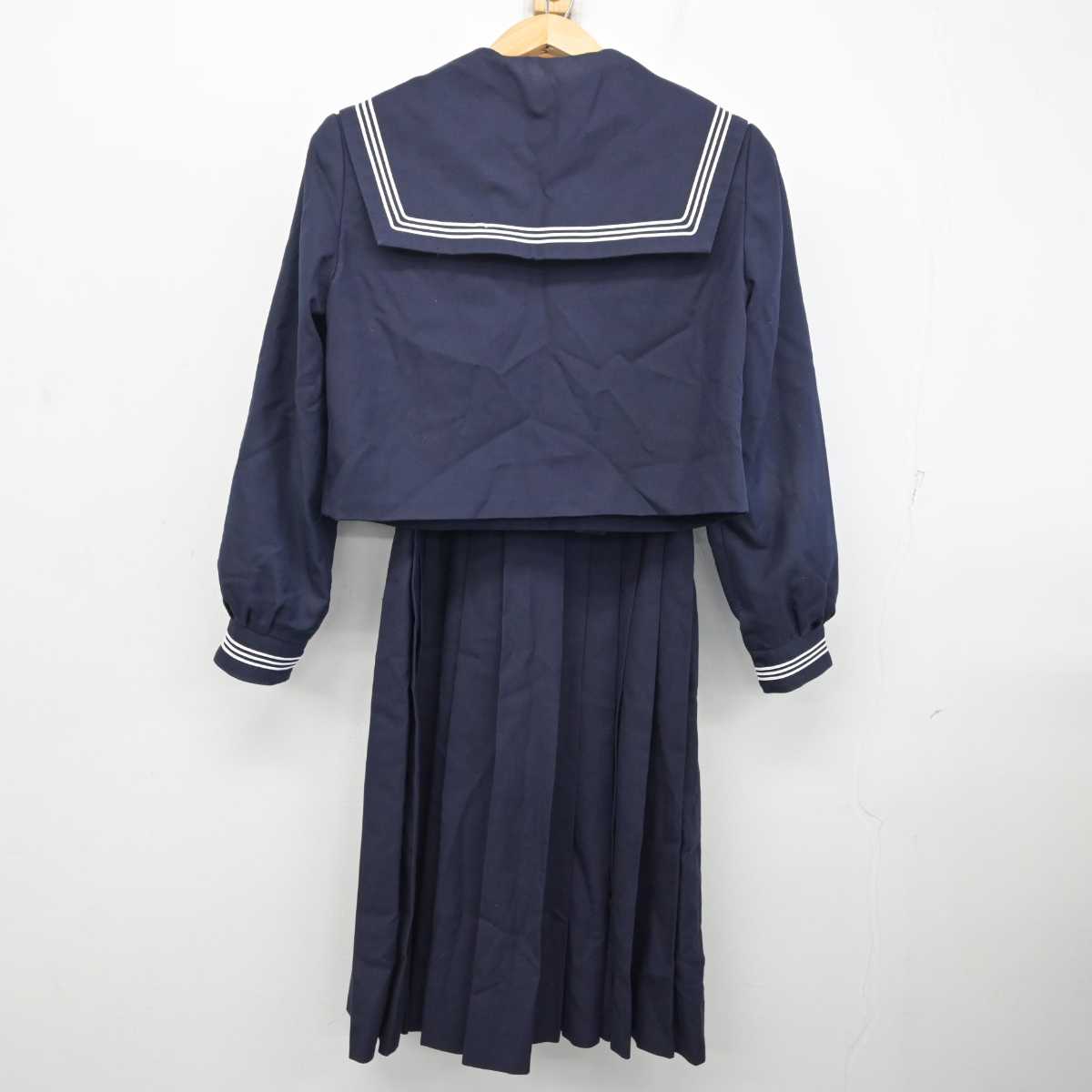 【中古】福岡県 玄洋中学校 女子制服 2点 (セーラー服・ジャンパースカート) sf081609