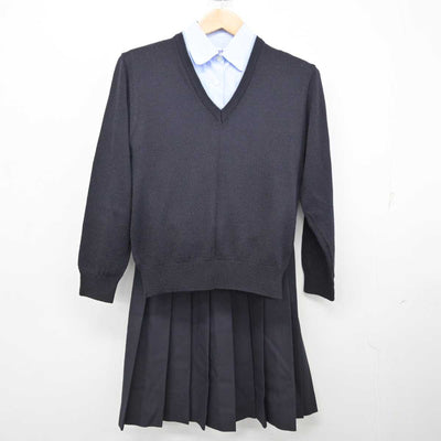 【中古】東京都 日本大学鶴ヶ丘高等学校 女子制服 4点 (ブレザー・ニット・シャツ・スカート) sf081613